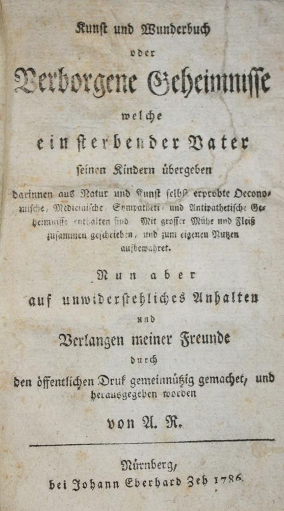 Große Abbildung Nr.1: 140-767 Kunst und Wunderbuch: (Grenzwissenschaften und Okkultismus)