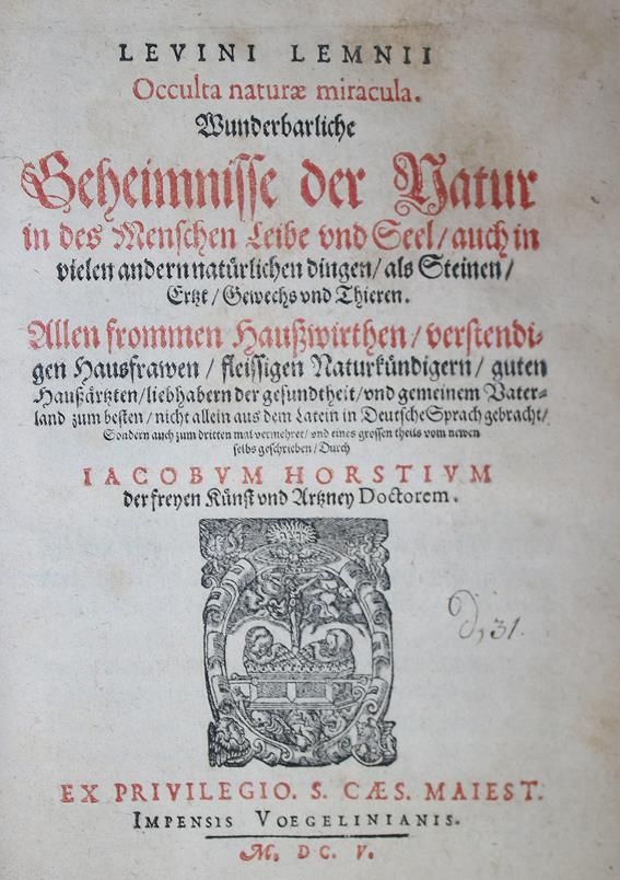 Große Abbildung Nr.1: 140-768 Lemnius,L.: (Grenzwissenschaften und Okkultismus)