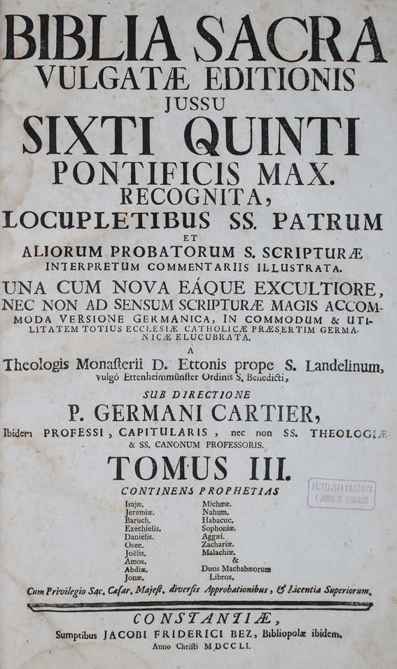 Große Abbildung Nr.1: 140-77 Biblia latino-germanica.: (Bibeln)