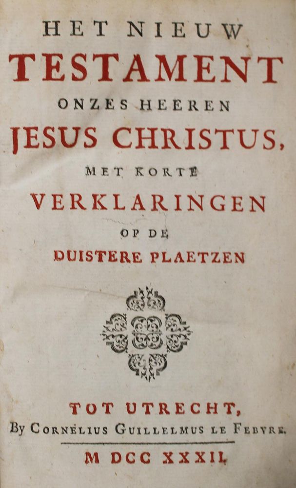 Große Abbildung Nr.1: 140-78 Biblia neerlandica.: (Bibeln)