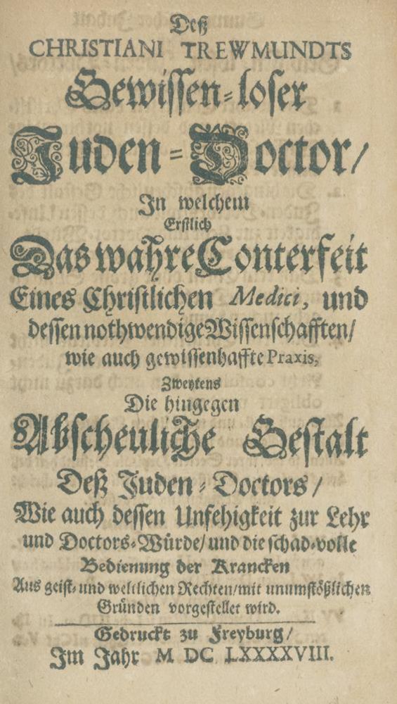 Große Abbildung Nr.1: 140-785 Trewmundt,C. (Pseud.).: (Judaica)