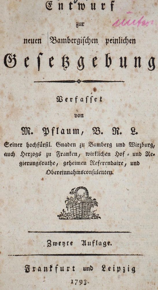Große Abbildung Nr.41: 140-791 Codex Juridiciarius: (Juridica und Kriminologie)