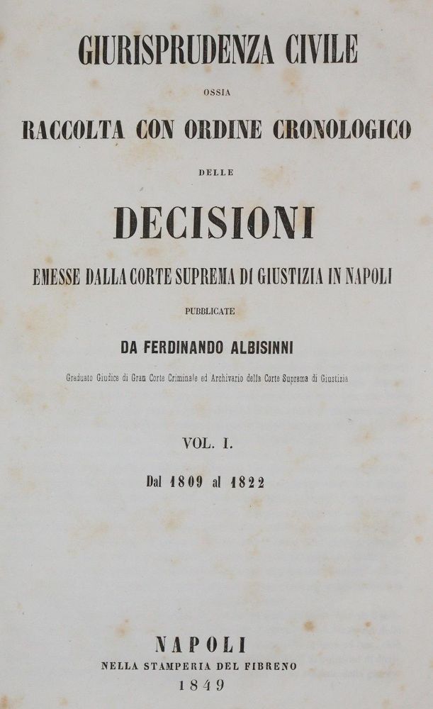 Große Abbildung Nr.1: 140-799 Giurisprudenza civile: (Juridica und Kriminologie)