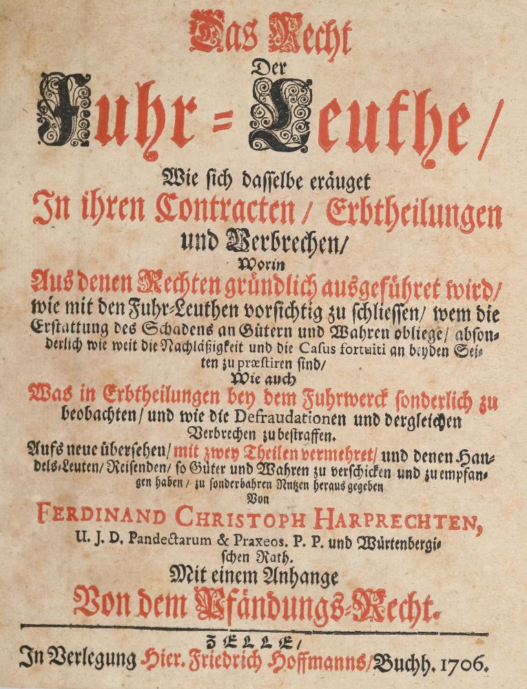 Große Abbildung Nr.1: 140-801 Harpprecht,F.C.: (Juridica und Kriminologie)
