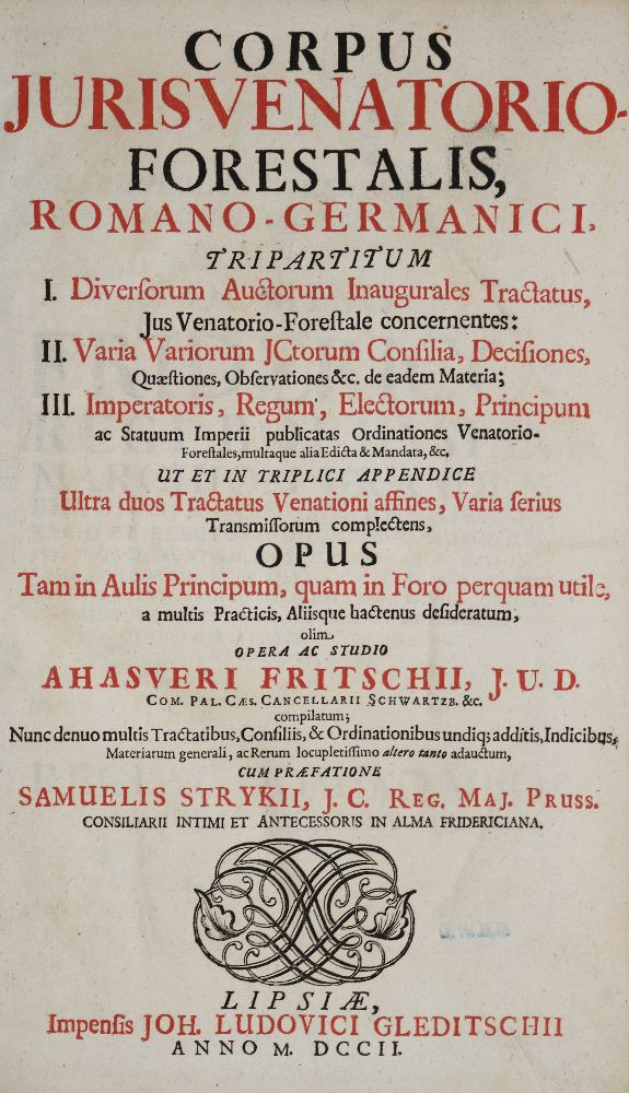 Große Abbildung Nr.1: 140-802 Fritsch,A.: (Juridica und Kriminologie, Jagd)