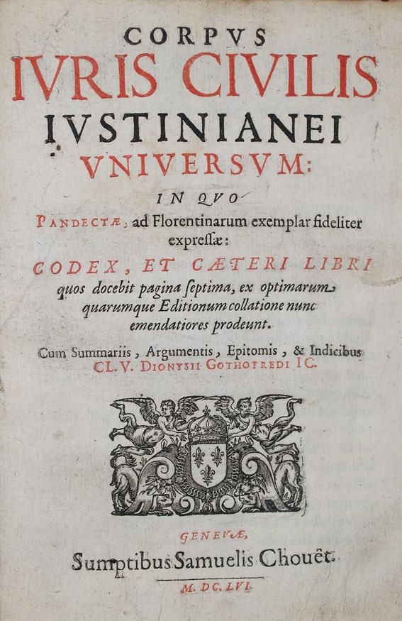 Große Abbildung Nr.1: 140-803 Justinianus.: (Juridica und Kriminologie)