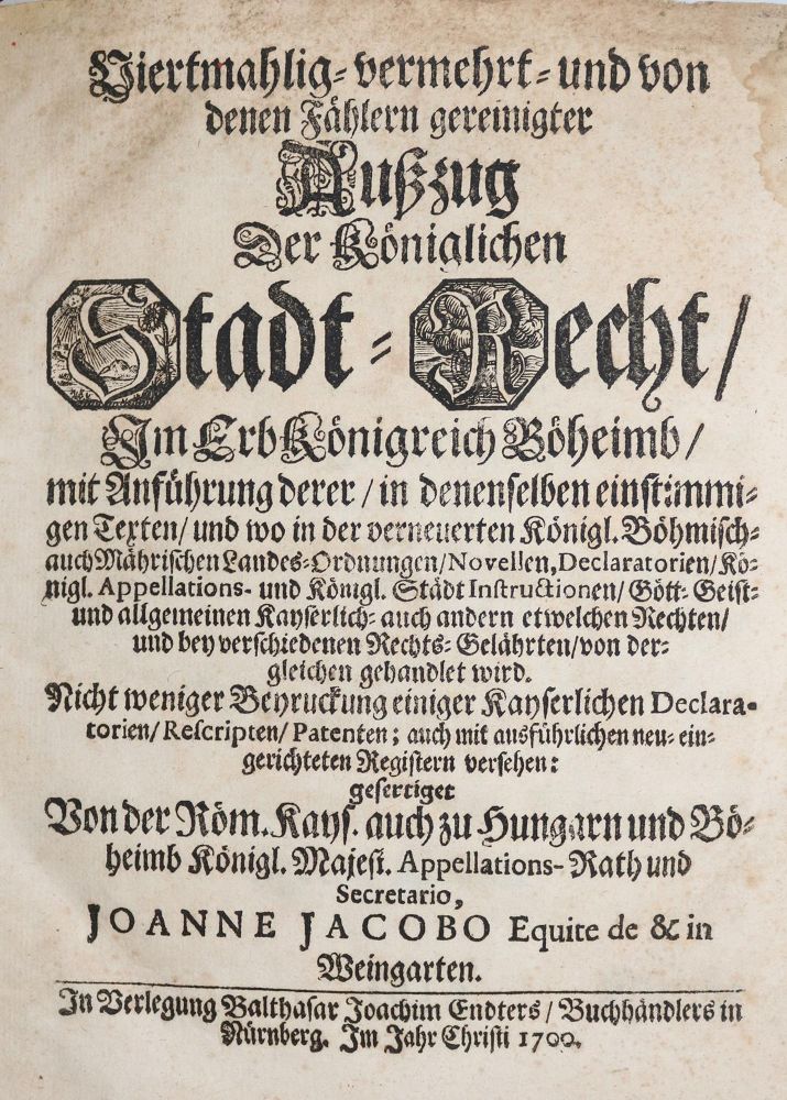 Große Abbildung Nr.1: 140-823 Weingarten,J.J.v.: (Juridica und Kriminologie)
