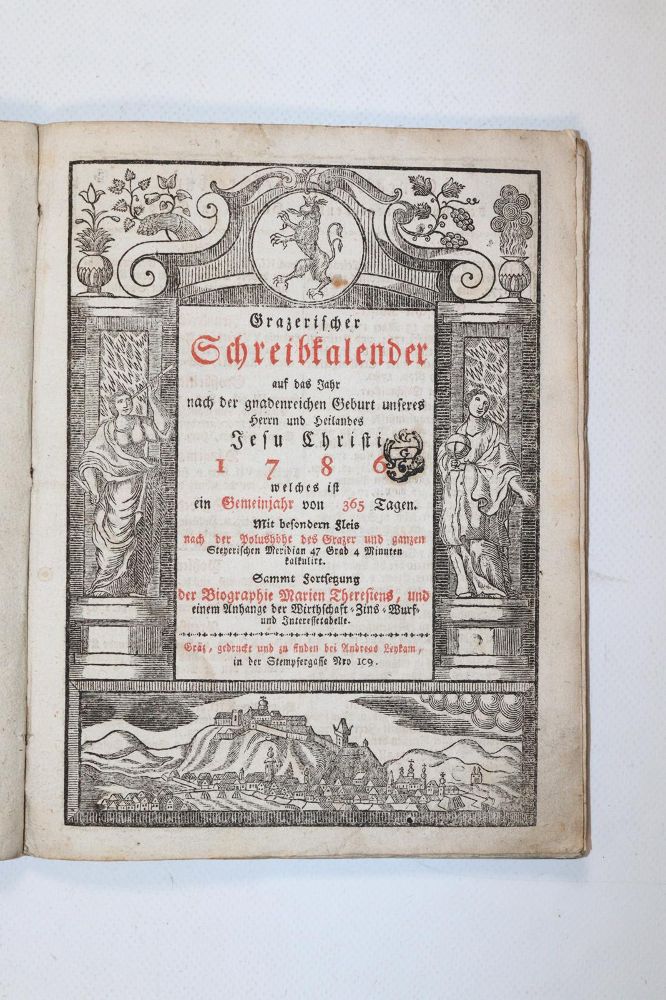 Große Abbildung Nr.204: 140-833 Grazerischer Schreibkalender,: (Kalender)