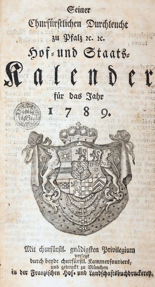 Große Abbildung Nr.1: 140-834 Hof- und Staats-Kalender,: (Kalender)