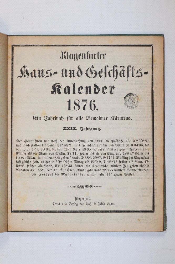 Große Abbildung Nr.24: 140-836 Klagenfurter: (Kalender)