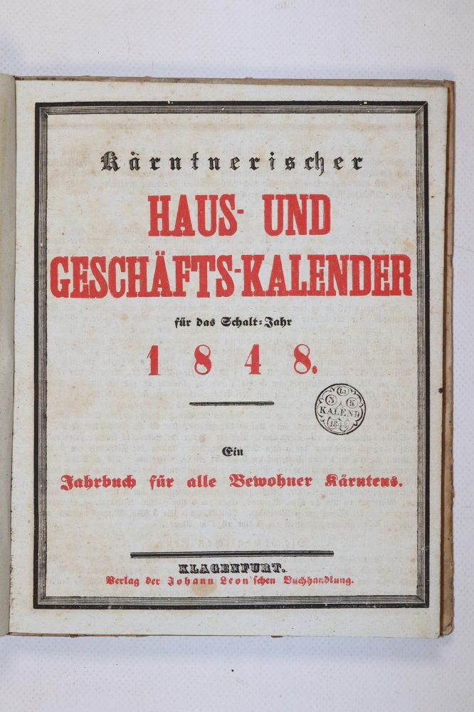 Große Abbildung Nr.25: 140-836 Klagenfurter: (Kalender)