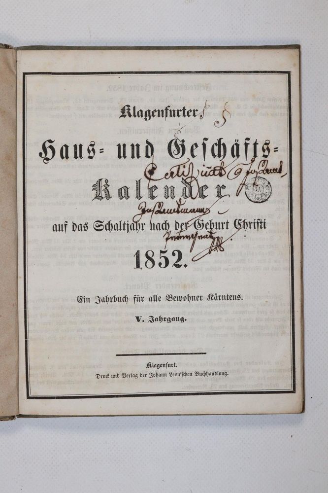 Große Abbildung Nr.28: 140-836 Klagenfurter: (Kalender)
