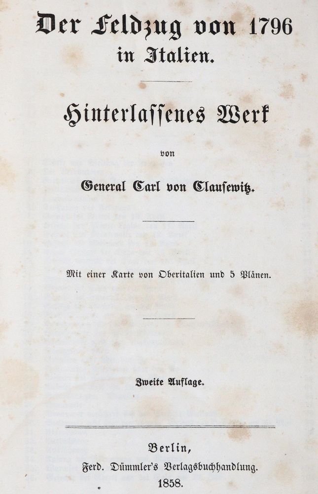 Große Abbildung Nr.1: 140-880 Clausewitz,C.v.: (Militaria)