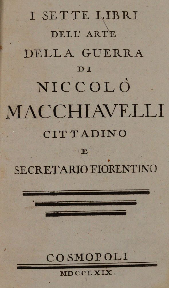 Große Abbildung Nr.1: 140-897 Machiavelli,N.: (Militaria)