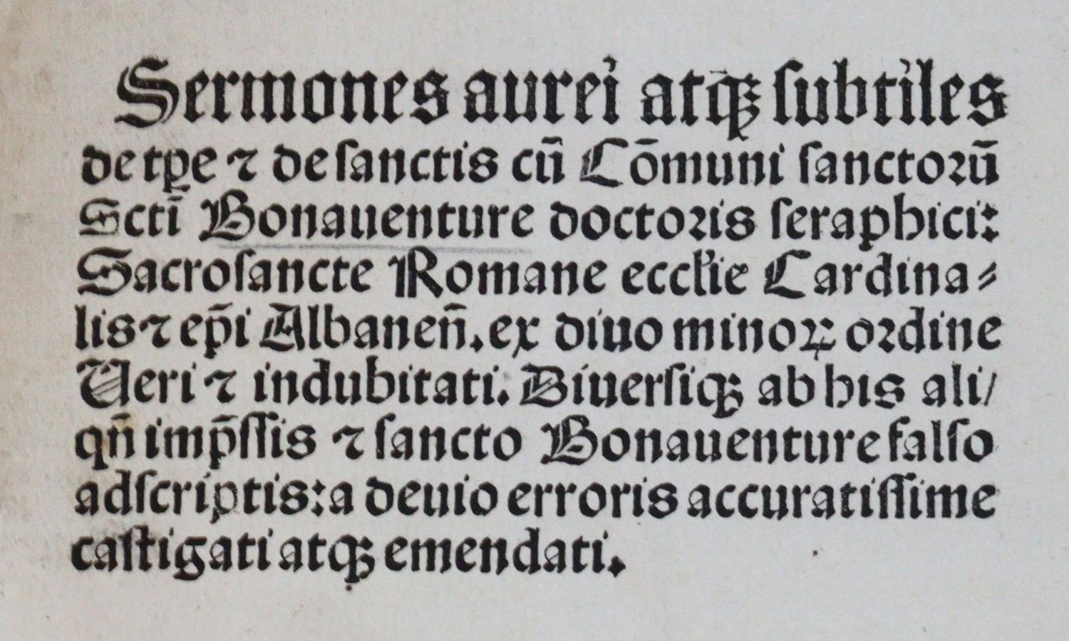 Große Abbildung Nr.21: 140-91 Bonaventura Sanctus.: (Alte Drucke, Handschriften und Theologie)