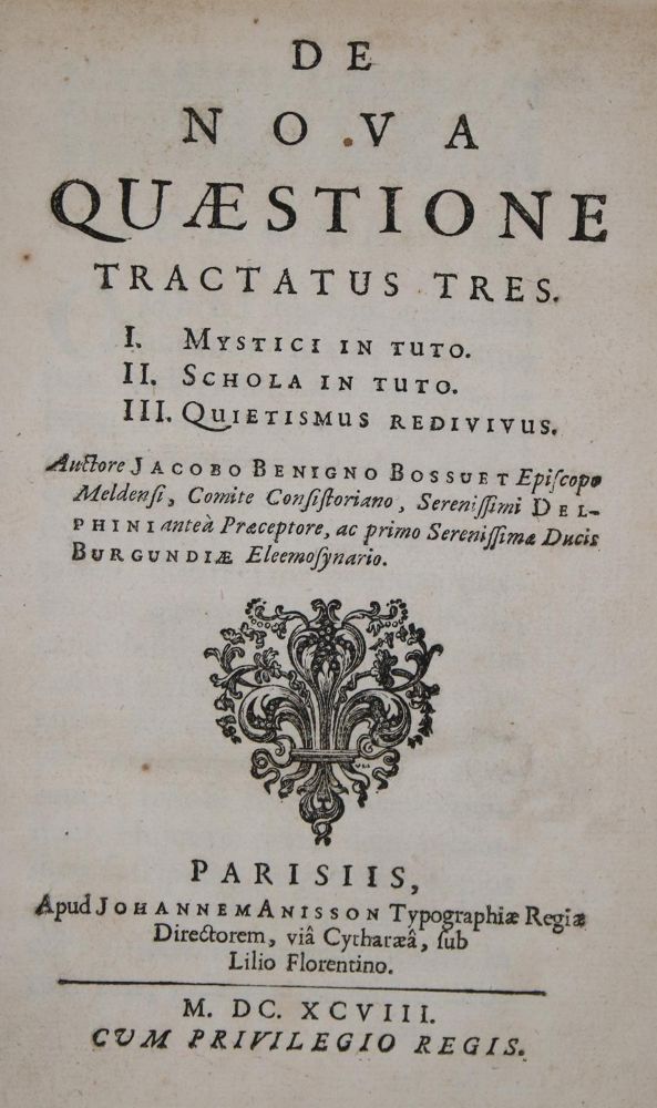 Große Abbildung Nr.1: 140-92 Bossuet,J.B.: (Alte Drucke, Handschriften und Theologie)