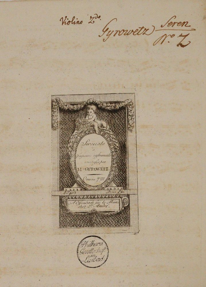 Große Abbildung Nr.2: 140-921 Gyrowetz,A.: (Musik)