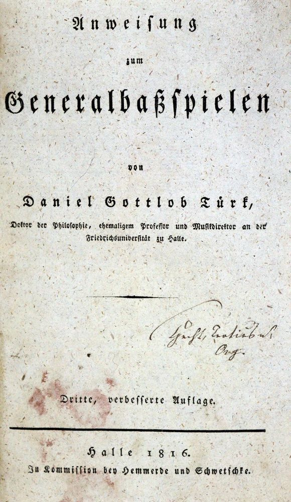 Große Abbildung Nr.1: 140-952 Türk,D.G.: (Musik)