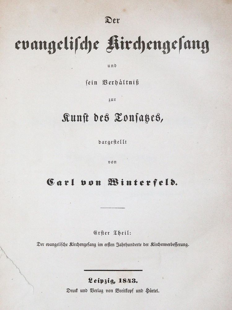 Große Abbildung Nr.1: 140-955 Winterfeld,C.v.: (Musik)