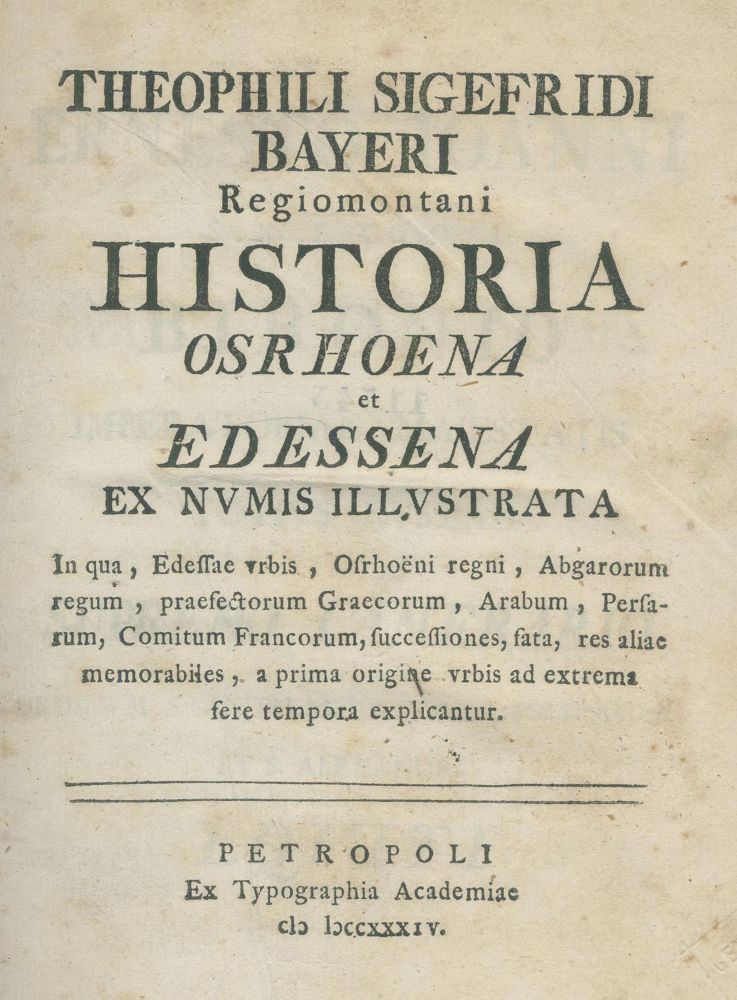 Große Abbildung Nr.1: 140-958 Bayer,T.S.: (Numismatik u. Siegelkunde, Medaillen)