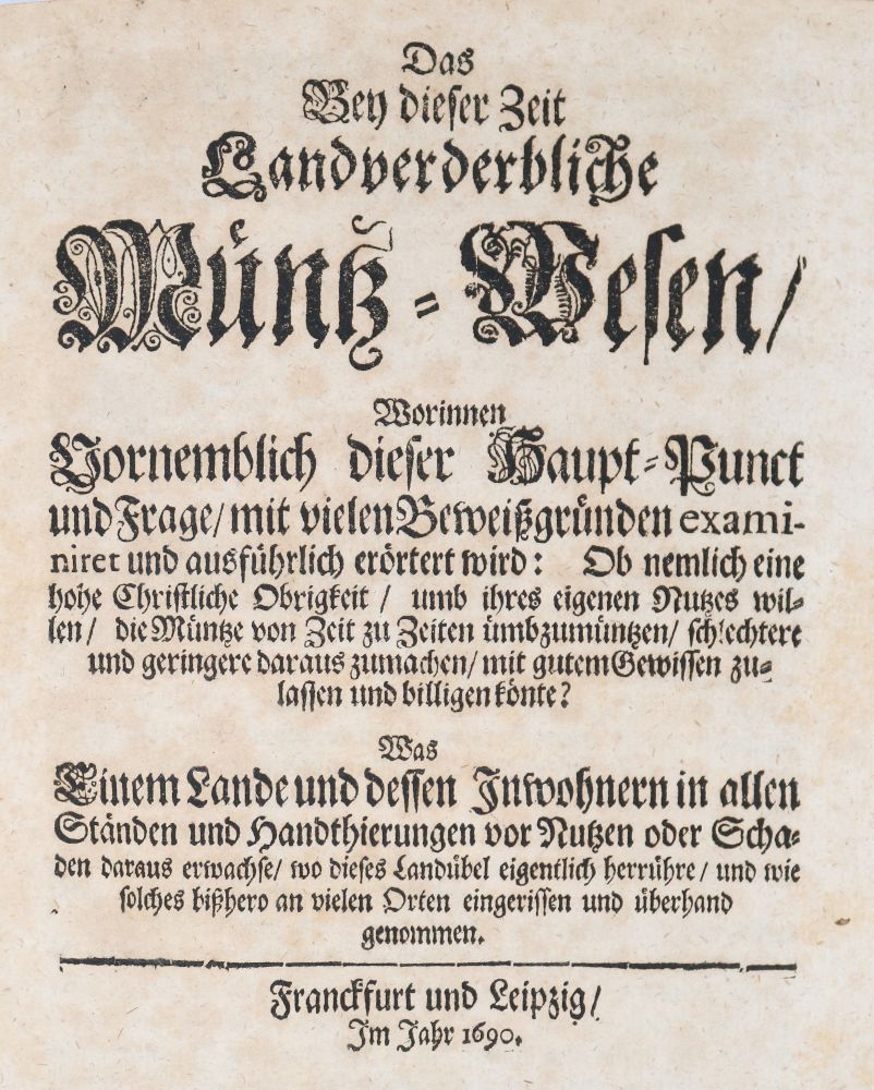 Große Abbildung Nr.1: 140-963 Münzwesen.: (Numismatik u. Siegelkunde, Medaillen)