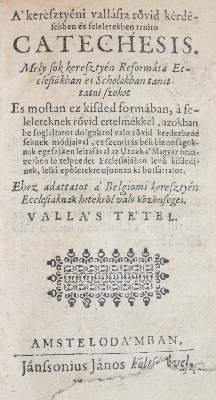 Bild Nr.1: 140-10 A Keresztyeni: (Alte Drucke, Handschriften und Theologie)