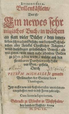 Bild Nr.1: 140-101 Brillmacher,P.M.: (Alte Drucke, Handschriften und Theologie)