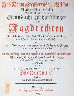 Bild Nr.1: 140-1027 Ickstatt,J.A.v.: (Jagd)