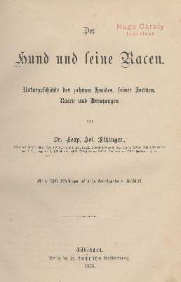 Bild Nr.1: 140-1028 Fitzinger,L.J.: (Jagd, Kynologie)
