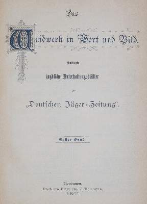 Bild Nr.1: 140-1032 Waidwerk, Das,: (Jagd)