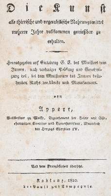 Bild Nr.1: 140-1034 Appert,(N.F.).: (Küche und Haushalt)
