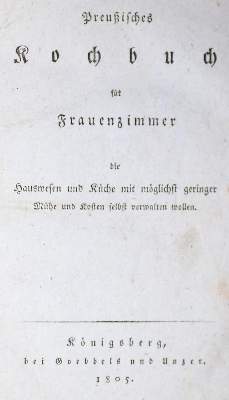 Bild Nr.1: 140-1055 Preußisches Kochbuch: (Küche und Haushalt, Kochbücher)