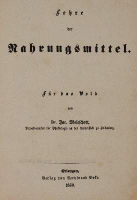 Bild Nr.1: 140-1060 Moleschott,J.: (Küche und Haushalt, Nahrungs- und Genussmittellehre)