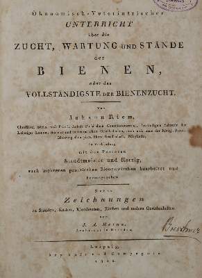Bild Nr.1: 140-1086 Riem,J.: (Land- und Forstwirtschaft, Tierhaltung, Imkerei)