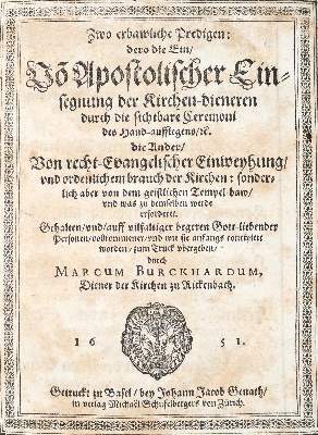 Bild Nr.1: 140-110 Burckhard,M.: (Alte Drucke, Handschriften und Theologie)