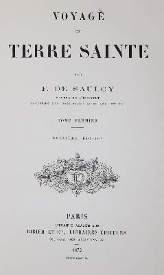 Bild Nr.1: 140-1100 Saulcy,F.de.: (Archäologie)