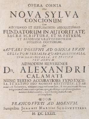 Bild Nr.1: 140-117 Calamato,A.: (Alte Drucke, Handschriften und Theologie)
