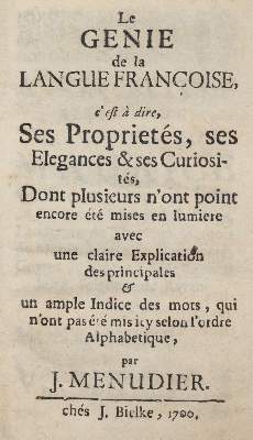 Bild Nr.1: 140-1232 Menudier,J.: (Lexika - Wörterbücher - Sprachwissenschaften)