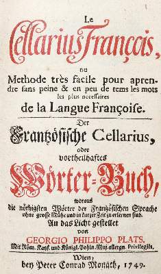 Bild Nr.1: 140-1238 Plats,G.P.: (Lexika - Wörterbücher - Sprachwissenschaften)