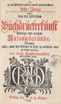 Bild Nr.1: 140-1257 (Gessner,C.F.).: (Typographie und Kalligraphie)