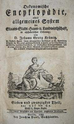 Bild Nr.11: 140-1291 Krünitz,J.G.: (Lexika - Wörterbücher - Sprachwissenschaften)