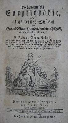 Bild Nr.12: 140-1291 Krünitz,J.G.: (Lexika - Wörterbücher - Sprachwissenschaften)