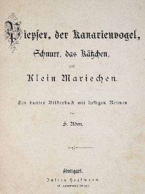 Bild Nr.1: 140-1299 Aden,S. (d.i. S.v.Adelung).: (Kinder- und Jugendbücher)