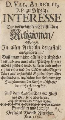Bild Nr.1: 140-13 Alberti,V.: (Alte Drucke, Handschriften und Theologie)