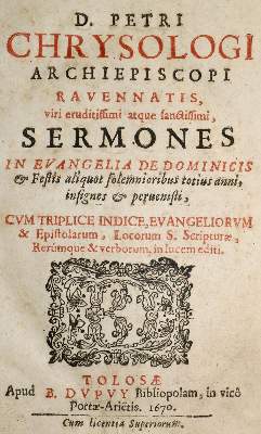 Bild Nr.1: 140-132 Chrysologus,P.: (Alte Drucke, Handschriften und Theologie)