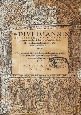 Bild Nr.2: 140-133 Chrysostomus,J.: (Alte Drucke, Handschriften und Theologie)