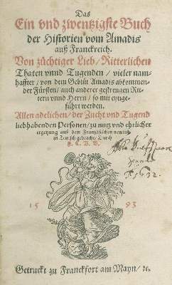 Bild Nr.1: 140-1352 Amadis de Gaula.: (Literatur und illustrierte Bücher bis 19.Jahrhundert)