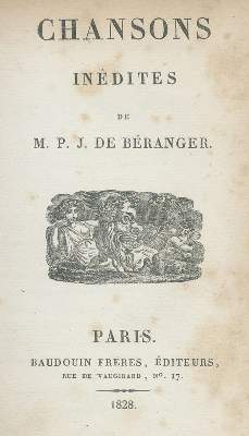 Bild Nr.1: 140-1363 Beranger,P.J.de.: (Literatur und illustrierte Bücher bis 19.Jahrhundert)