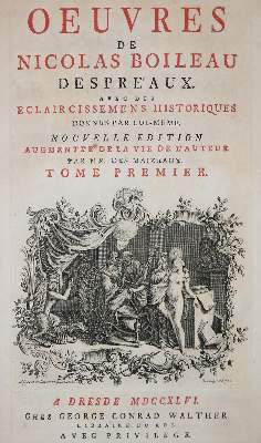 Bild Nr.1: 140-1369 Boileau Desperaux,N.: (Literatur und illustrierte Bücher bis 19.Jahrhundert)
