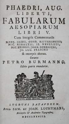Bild Nr.1: 140-1400 Phaedrus.: (Fabeln)